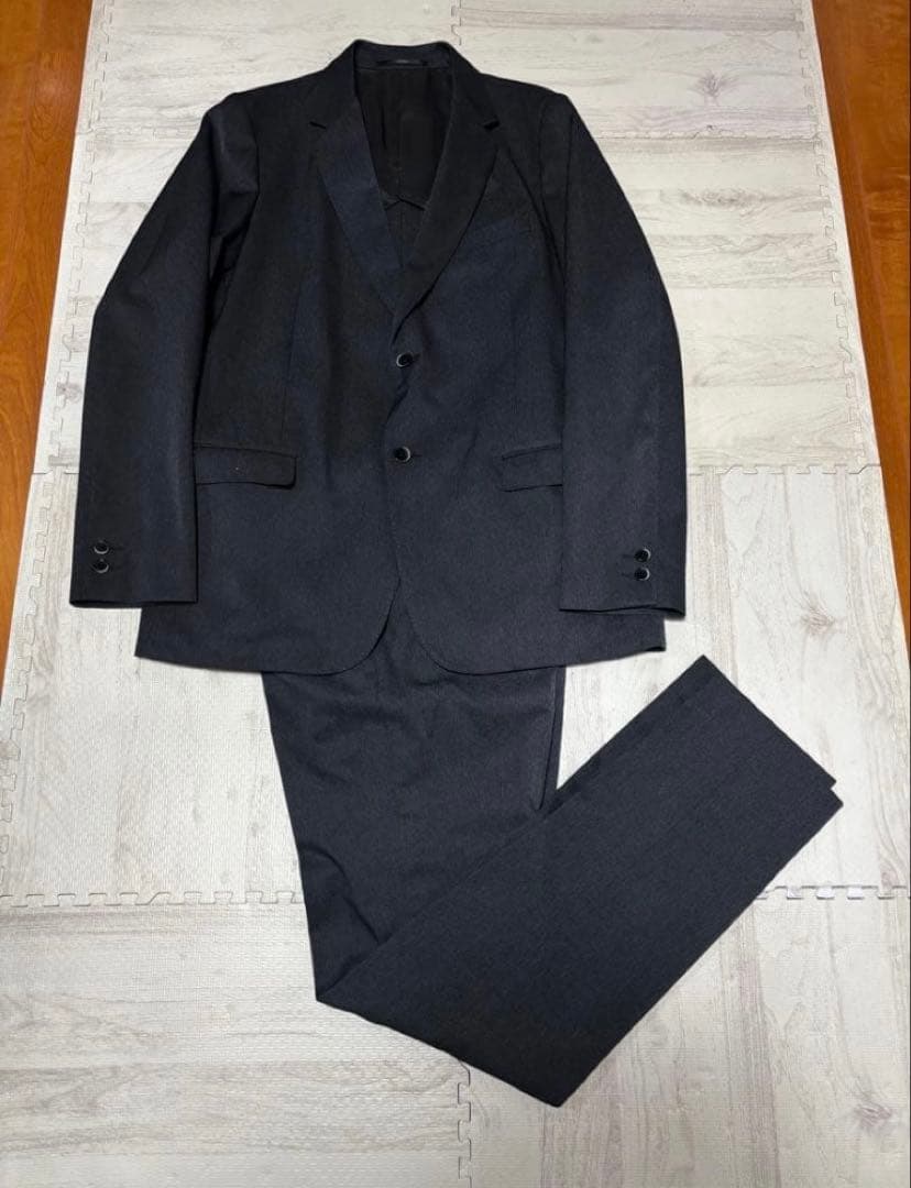 セール致します。solid コットンマナード　セットアップ　03　濃グレー