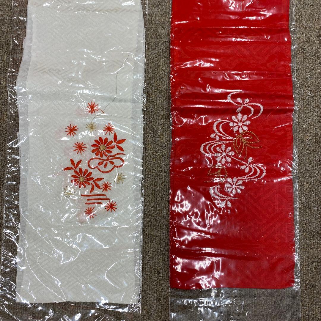 509ag27◎小物楽々衿半衿セット 七五三 七歳 女児 着物&袋帯 紅型風◎