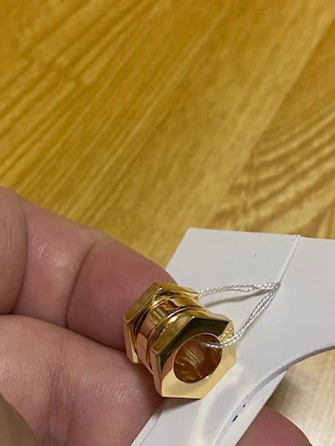 K18 yg 未使用バレルペンダント