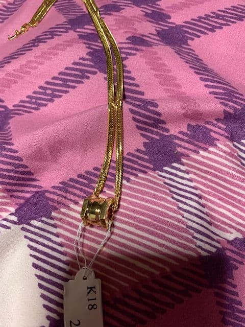 K18 yg 未使用バレルペンダント