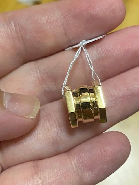 K18 yg 未使用バレルペンダント