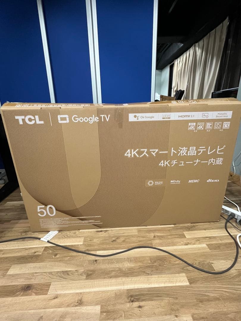 【未使用】TCL50インチ4Kスマートテレビ 50P745 Google TV