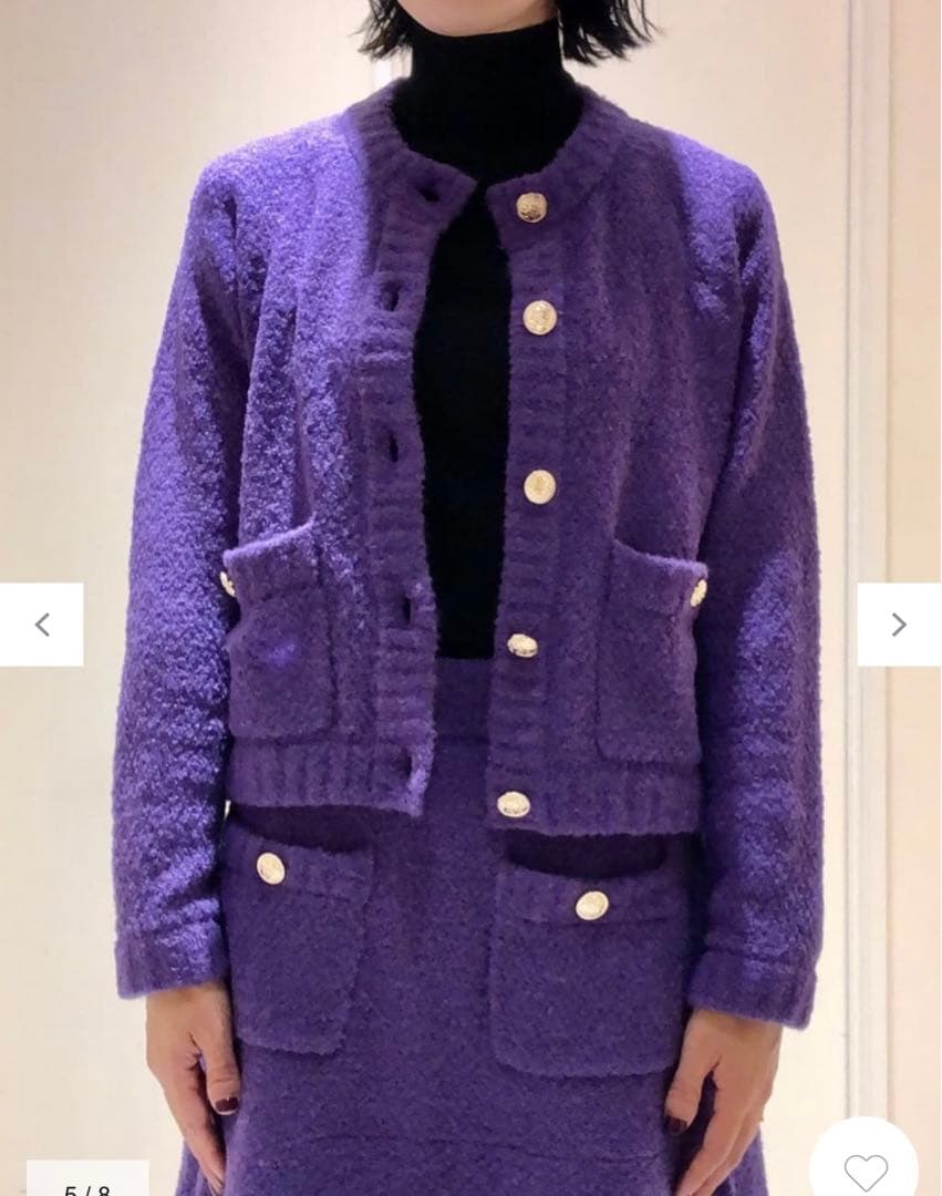 新品タグ付！グレースループヤーンカーデスカートセットアップ　ダイアグラム