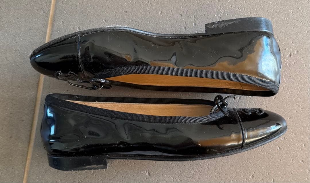 CHANEL シャネル バレリーナ バレエシューズ パテントレザー