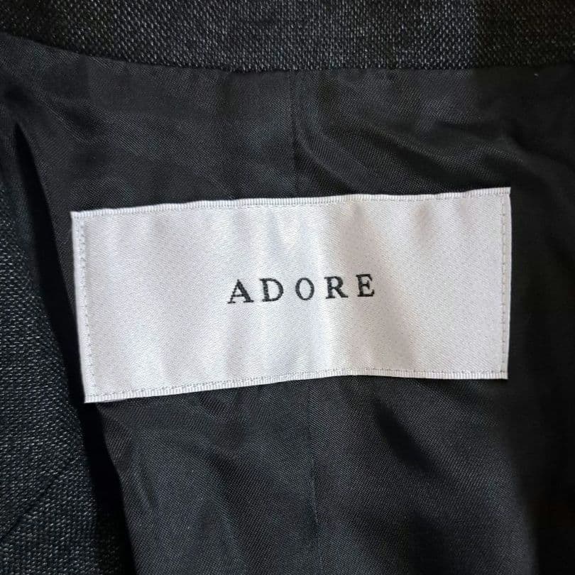 【美品】ADORE チェスターコート テーラーコート チャコールグレー