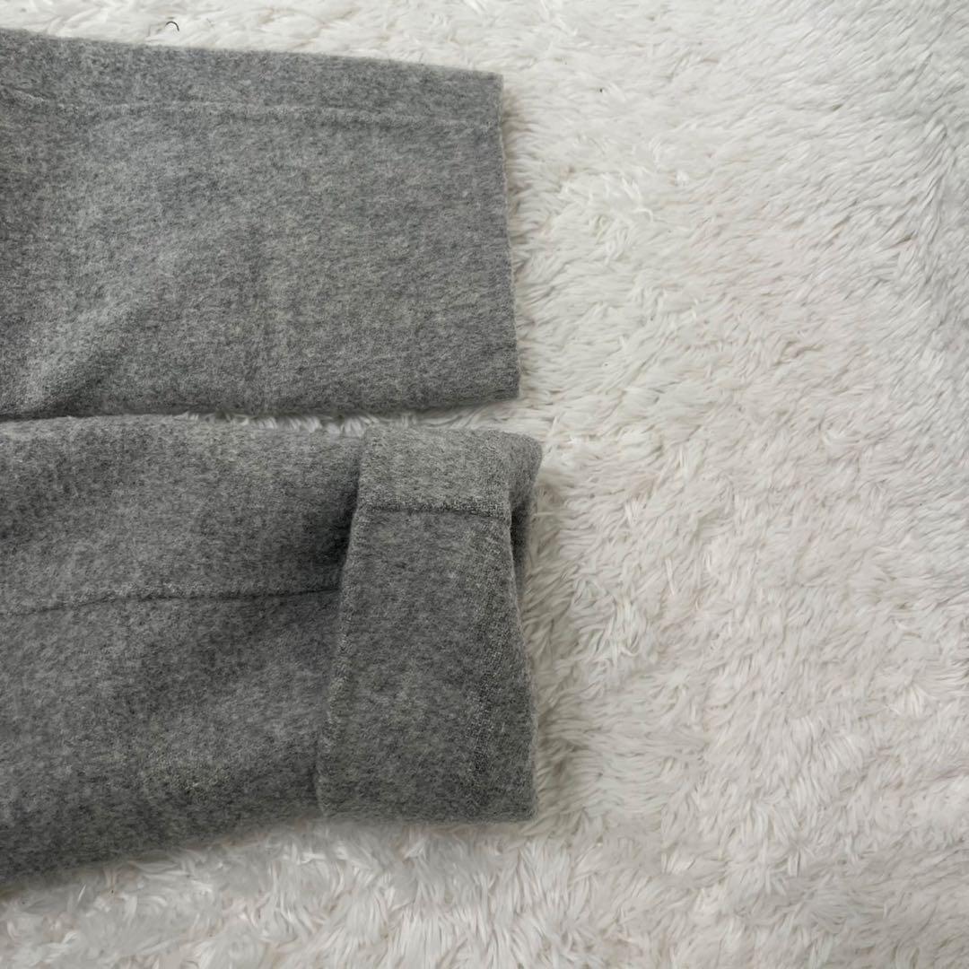 セオリー　ダブルフェイス　ベルテッドコート　カシミヤ混　ブルー　P