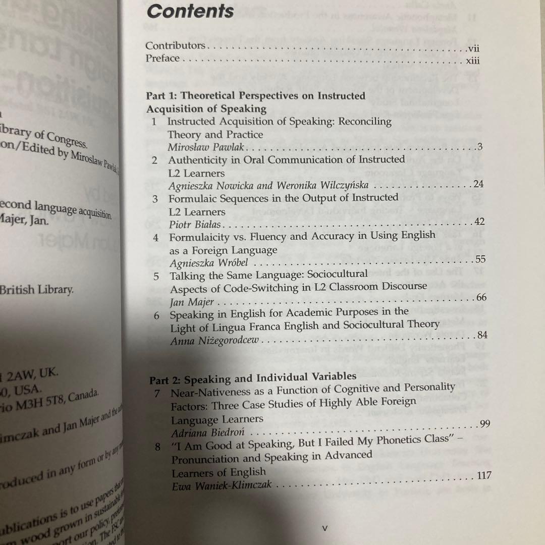 洋書 Speaking and Instructed Foreign Language