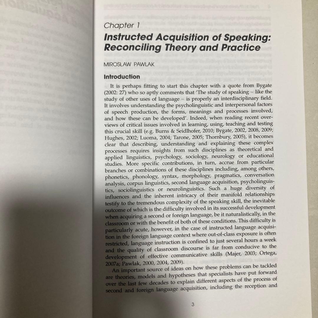 洋書 Speaking and Instructed Foreign Language