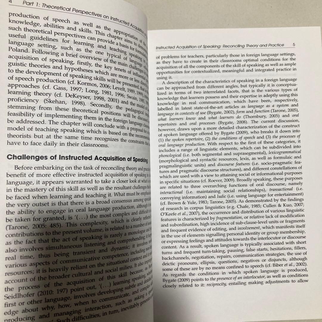 洋書 Speaking and Instructed Foreign Language