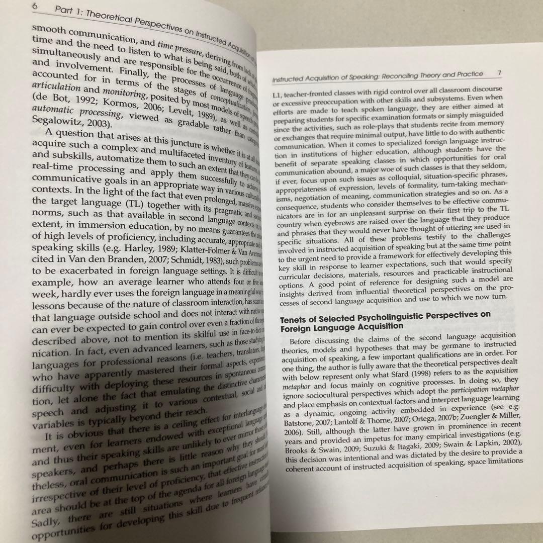 洋書 Speaking and Instructed Foreign Language