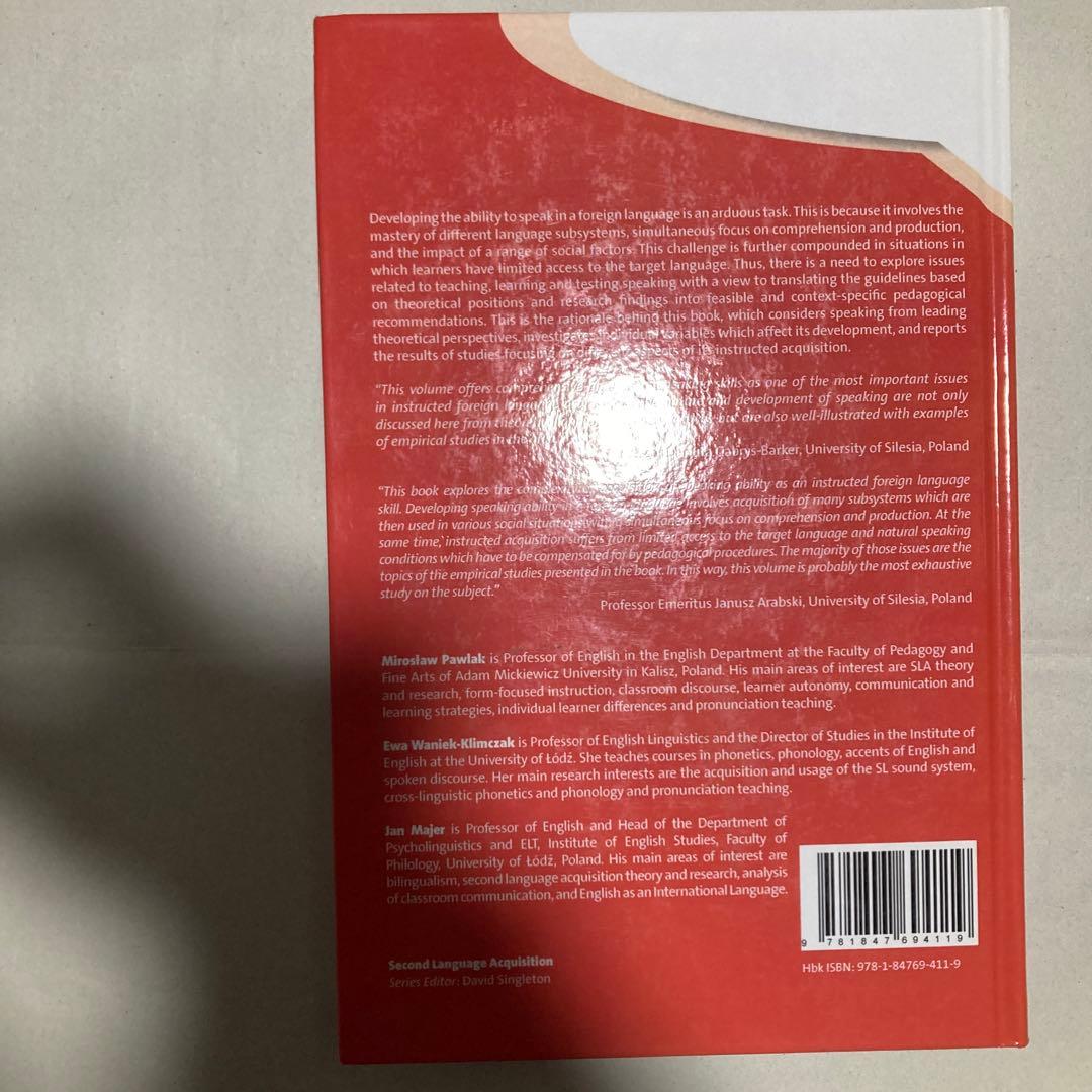 洋書 Speaking and Instructed Foreign Language