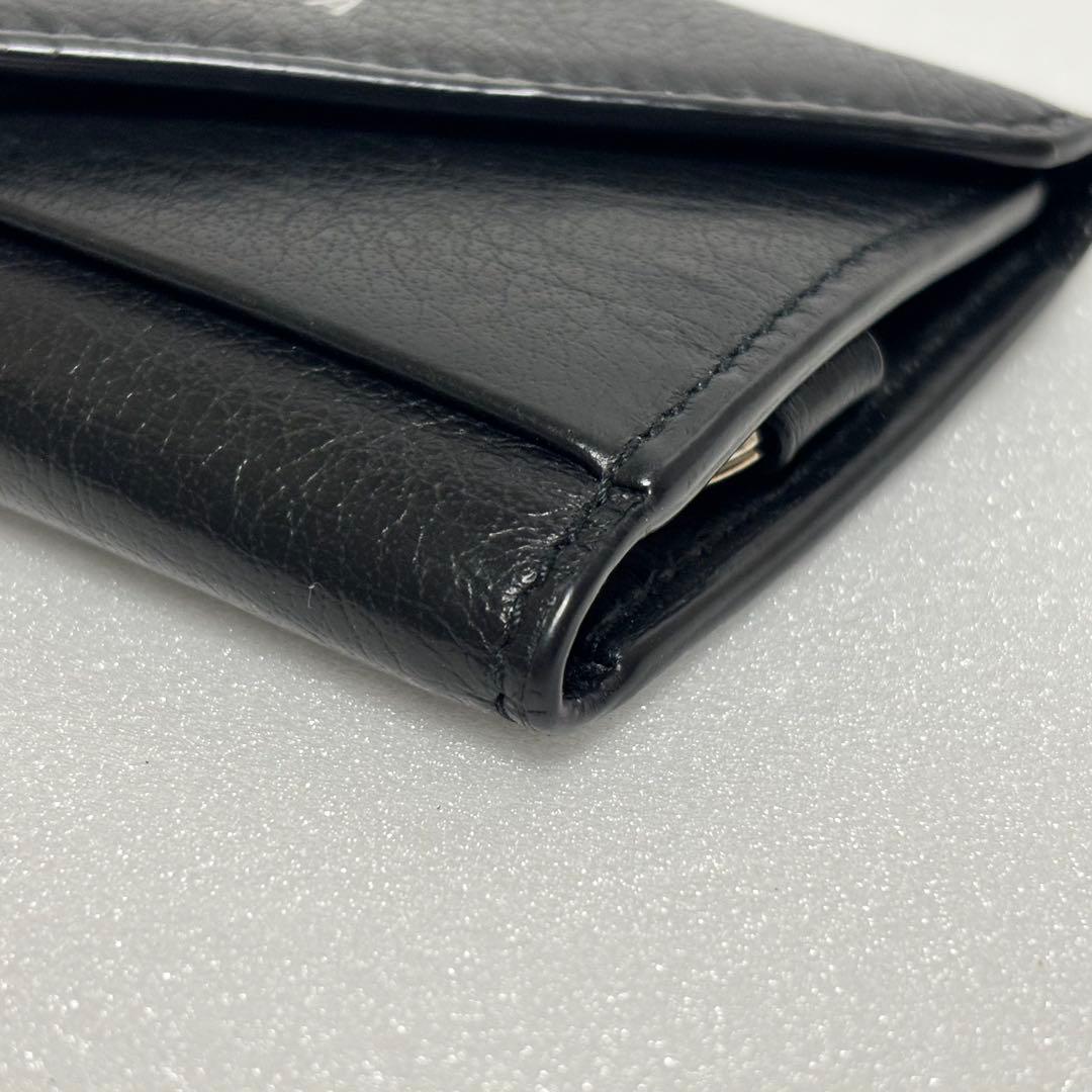 美品♡BALENCIAGA バレンシアガ ペーパー 6連キーケース リング 黒