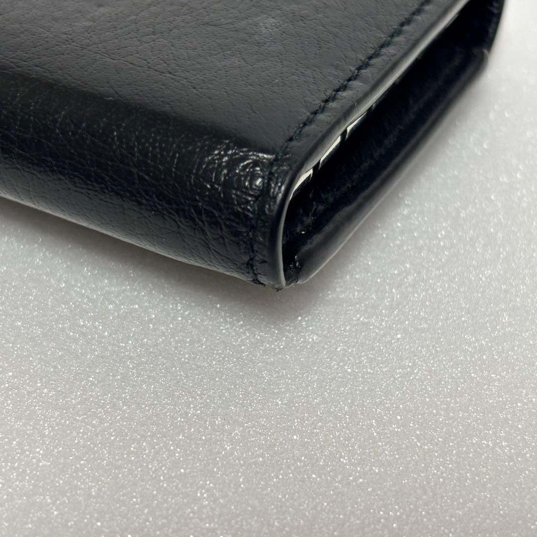 美品♡BALENCIAGA バレンシアガ ペーパー 6連キーケース リング 黒