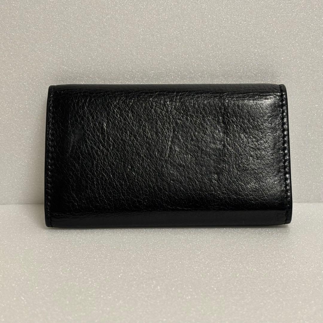 美品♡BALENCIAGA バレンシアガ ペーパー 6連キーケース リング 黒