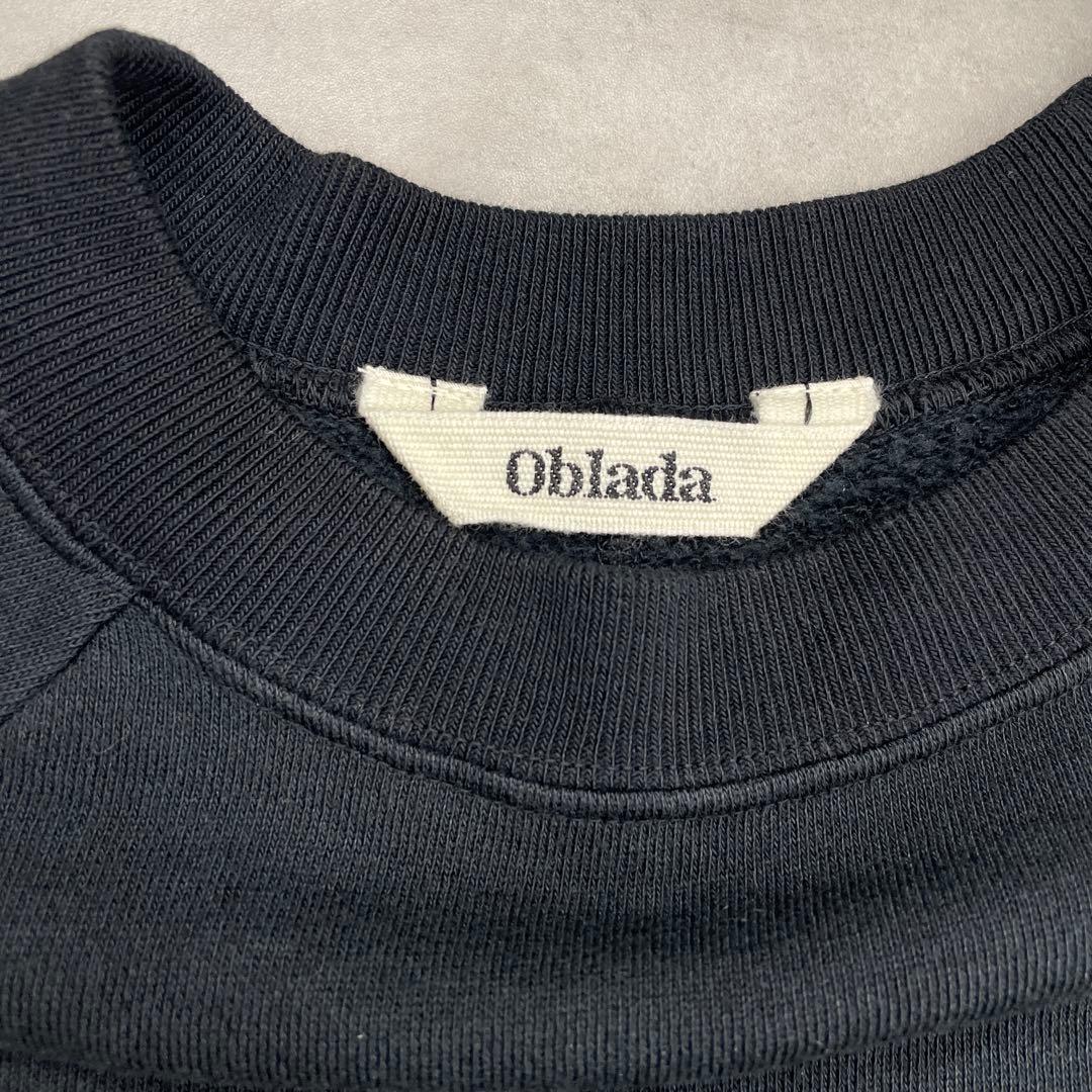 美品 Oblada オブラダ コンパクト スウェット　長袖トレーナー　ブラック