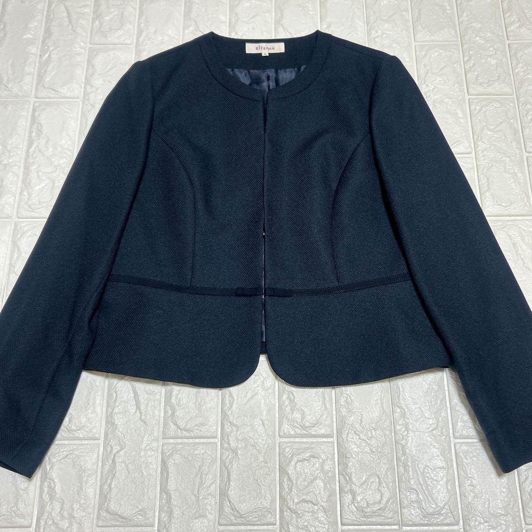 希少サイズ13XL東京ソワールRifanneリファンネ フォーマル３点セット 紺