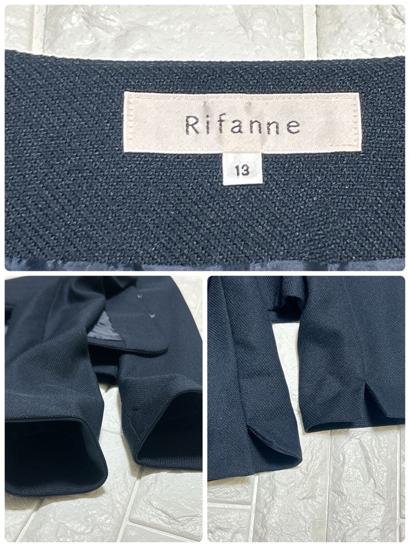 希少サイズ13XL東京ソワールRifanneリファンネ フォーマル３点セット 紺