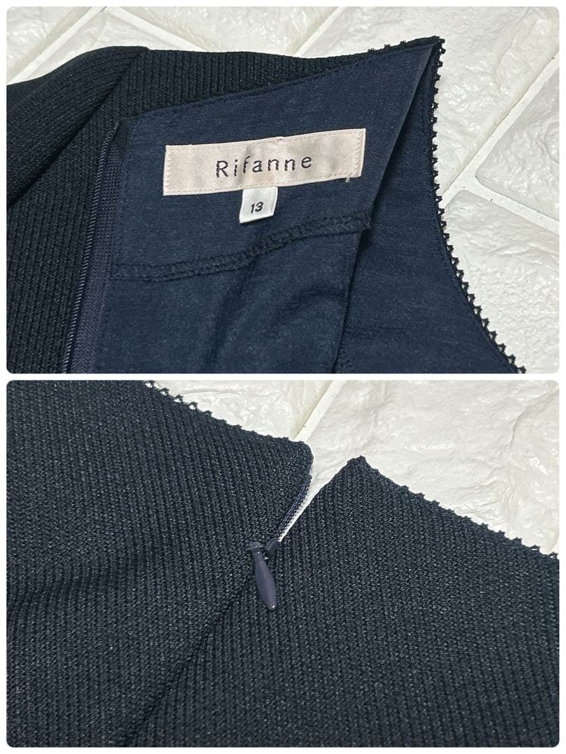 希少サイズ13XL東京ソワールRifanneリファンネ フォーマル３点セット 紺