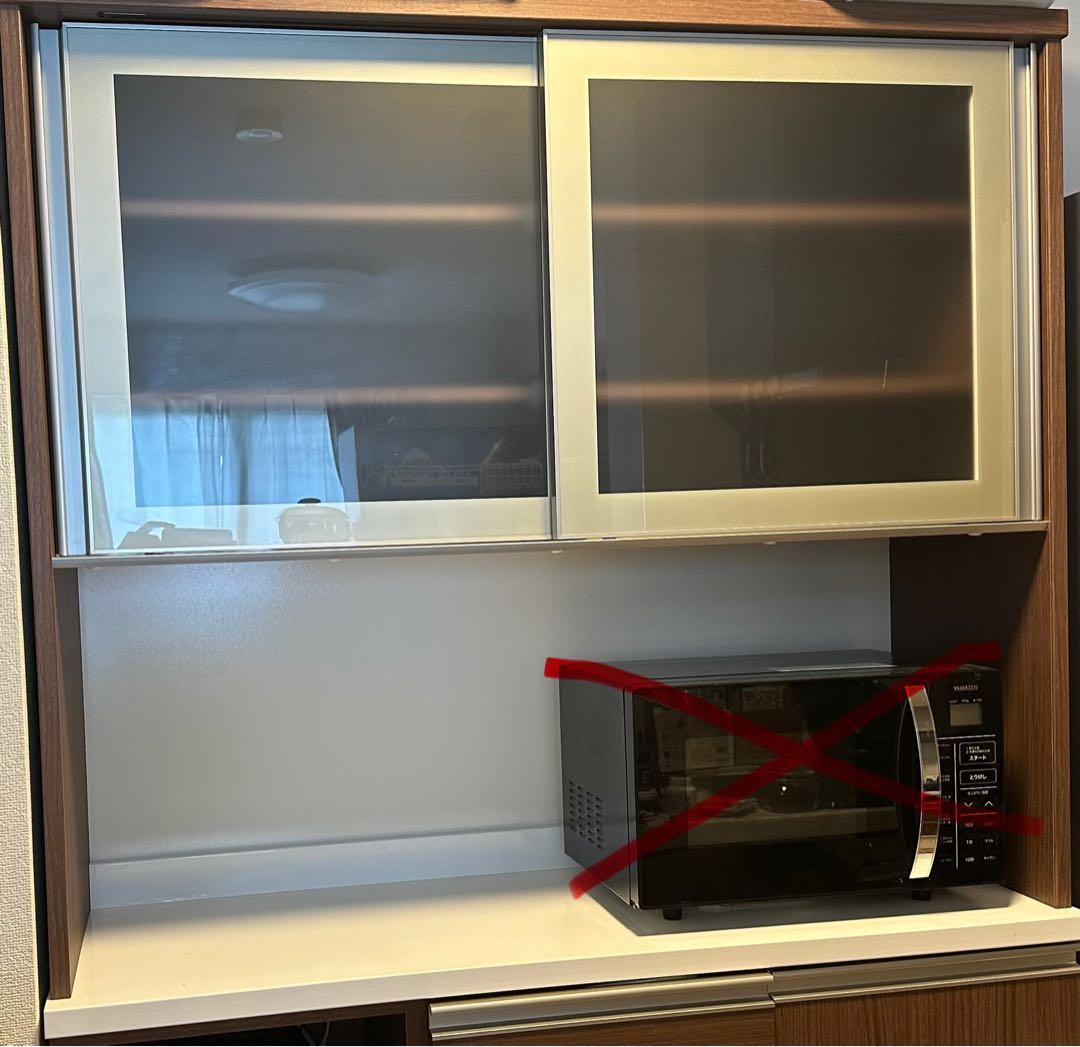 カップボード　ニトリ　食器棚　リガーレ　幅121㎝上下まとめ売り　ソフトクローズ