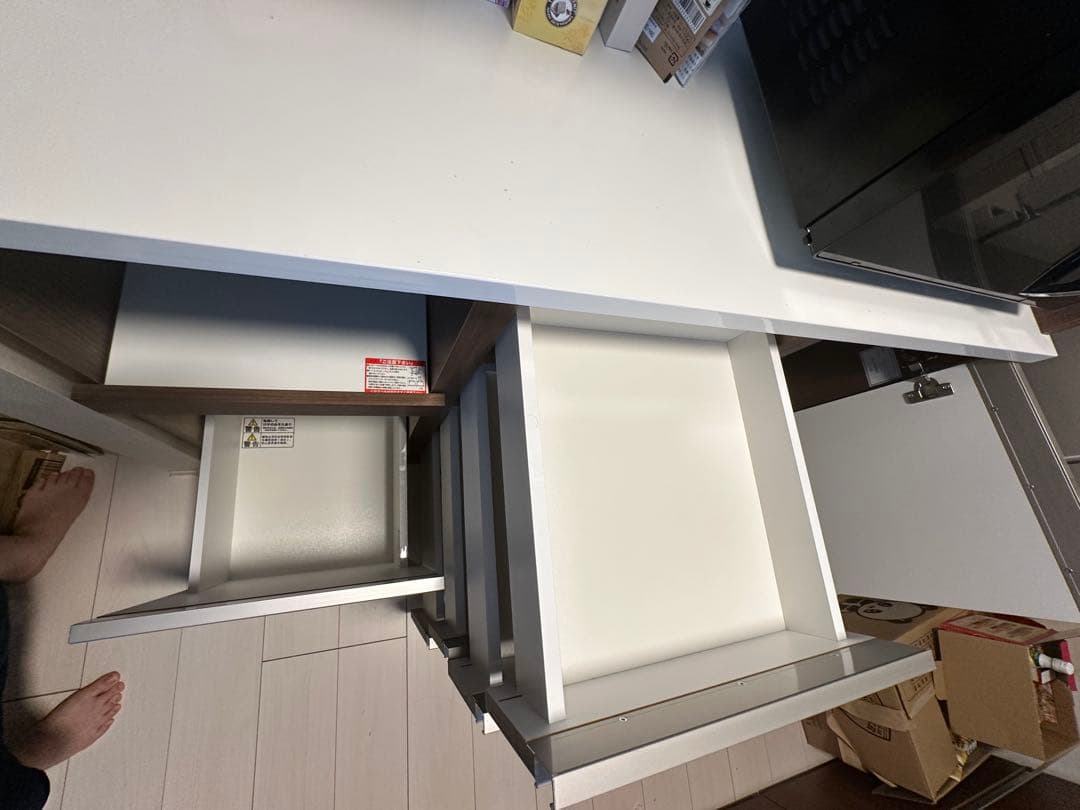 カップボード　ニトリ　食器棚　リガーレ　幅121㎝上下まとめ売り　ソフトクローズ