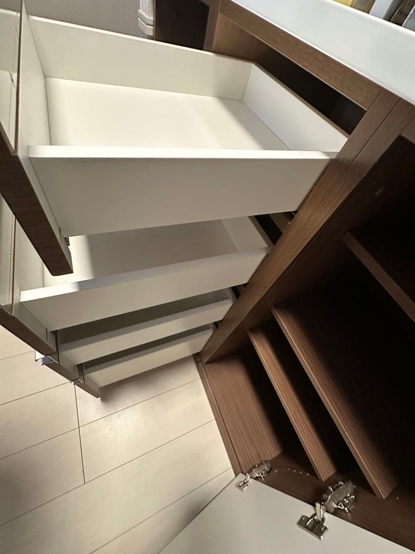 カップボード　ニトリ　食器棚　リガーレ　幅121㎝上下まとめ売り　ソフトクローズ