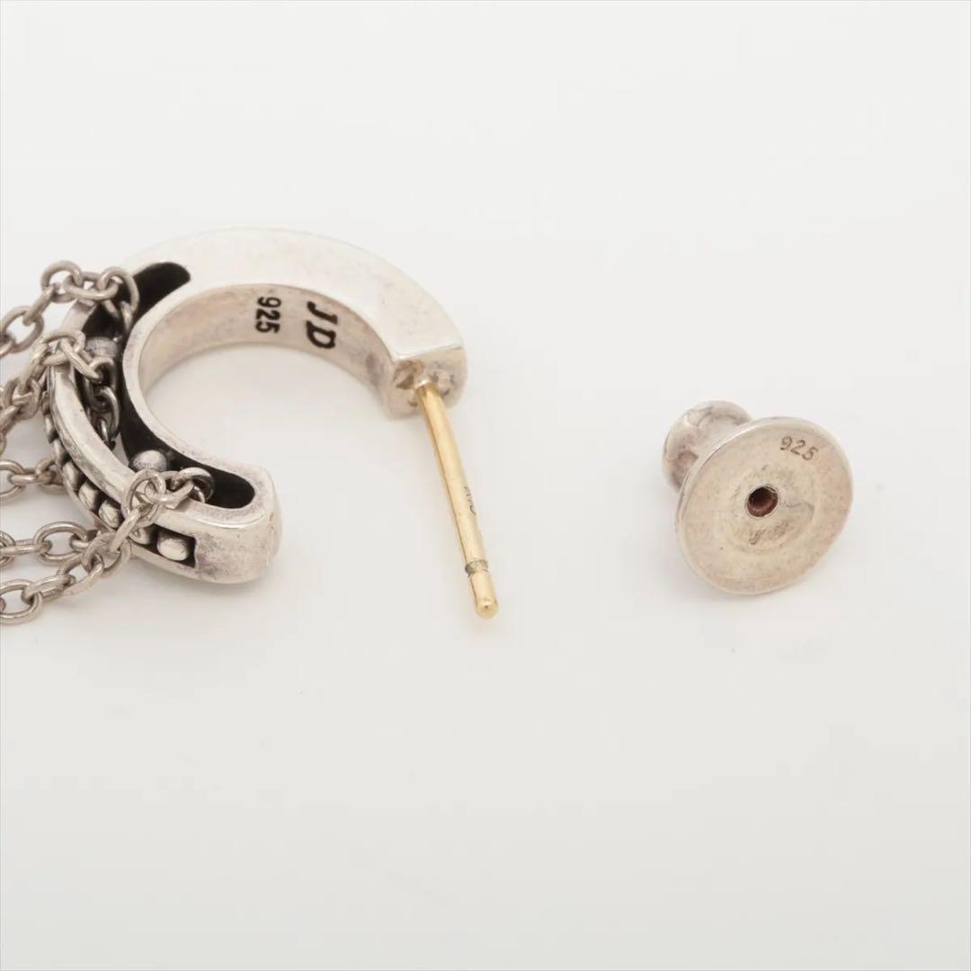 ジャスティンデイビス　DANGLING CROSS ピアス　925 750 JD