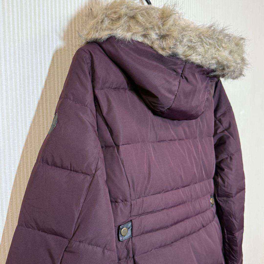 《未使用品》ラルフローレン US古着ロングダウンコート　ブルゴーニュカラー　Ｌ