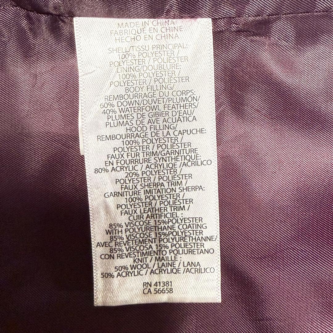 《未使用品》ラルフローレン US古着ロングダウンコート　ブルゴーニュカラー　Ｌ
