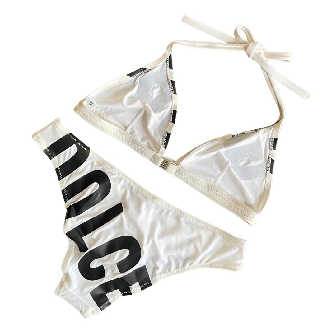 【新品未使用】ドルチェ&ガッバーナ トライアングルビキニ レディース水着 白×黒