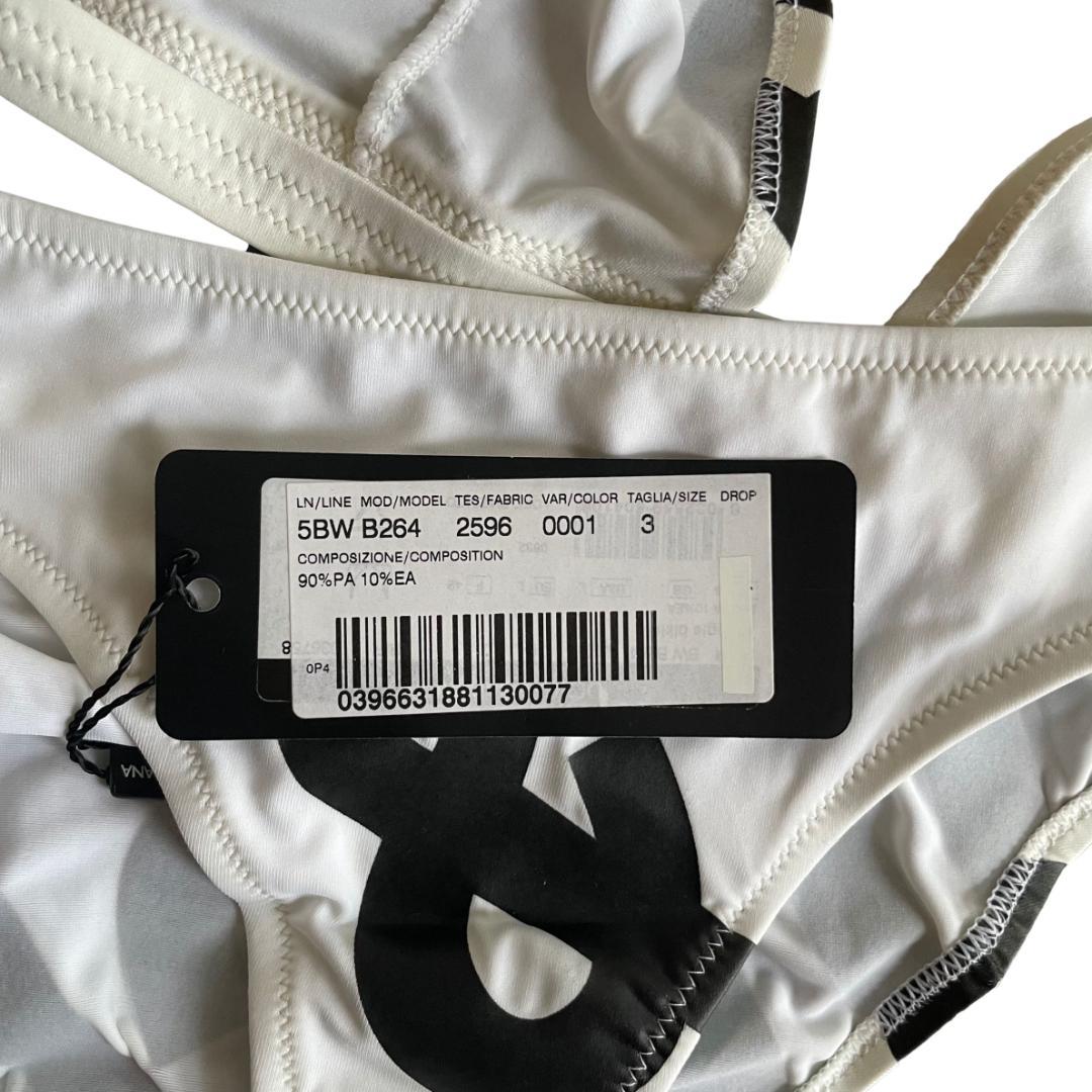 【新品未使用】ドルチェ&ガッバーナ トライアングルビキニ レディース水着 白×黒