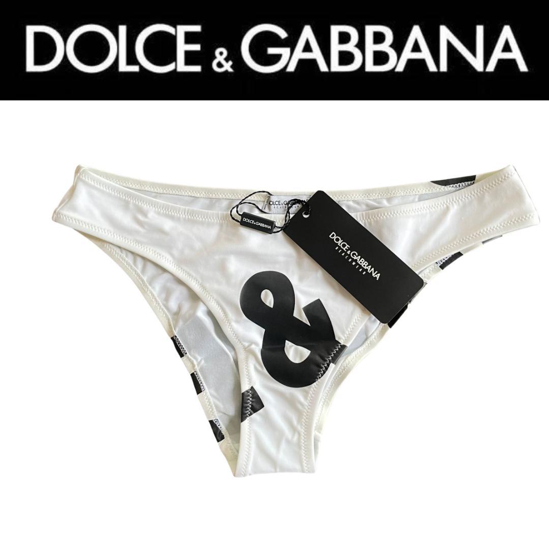 【新品未使用】ドルチェ&ガッバーナ トライアングルビキニ レディース水着 白×黒