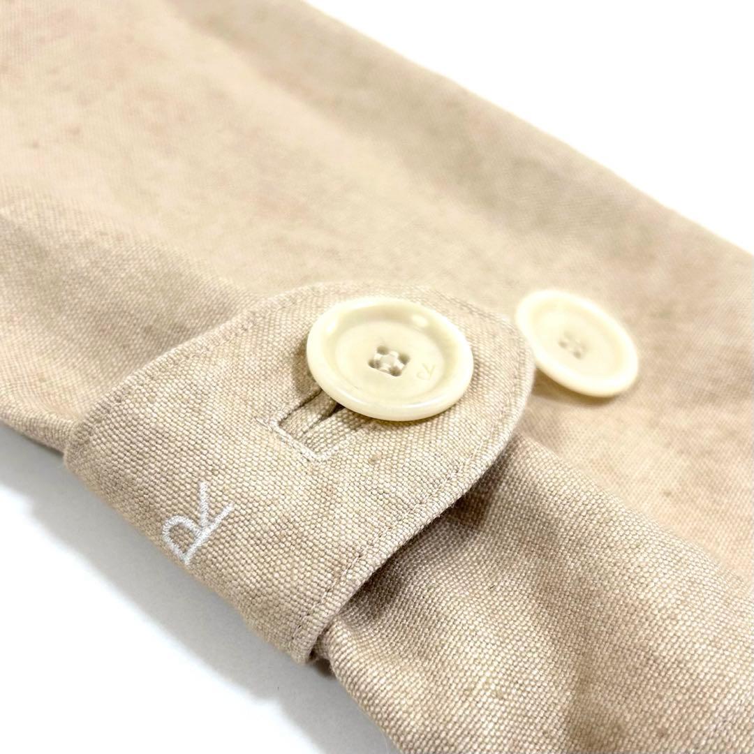 定価¥75.900【未使用】45R/リネンダックのショートPコート/ベージュ