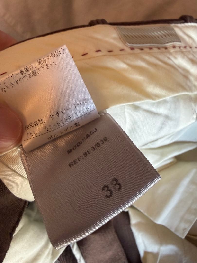 ベルナールザンスBERNARD ZINSBAC J コーデュロイ38 ブラウン