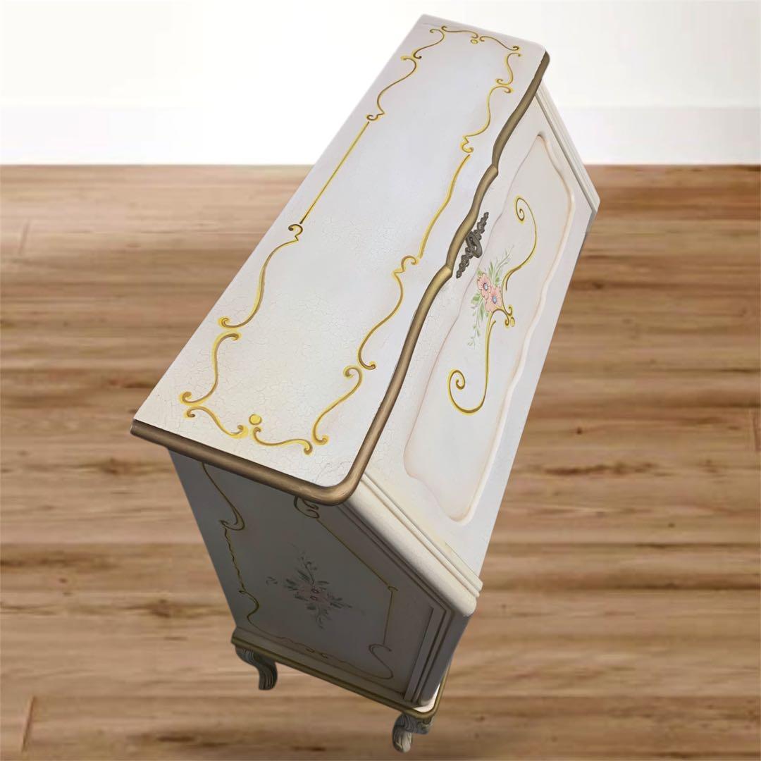 ロココ様式 猫脚 ライティングビューロー　エレガントな花　26ソ131