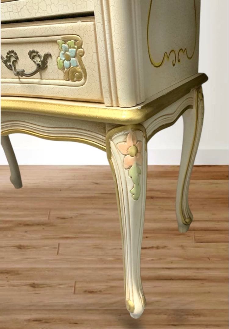 ロココ様式 猫脚 ライティングビューロー　エレガントな花　26ソ131