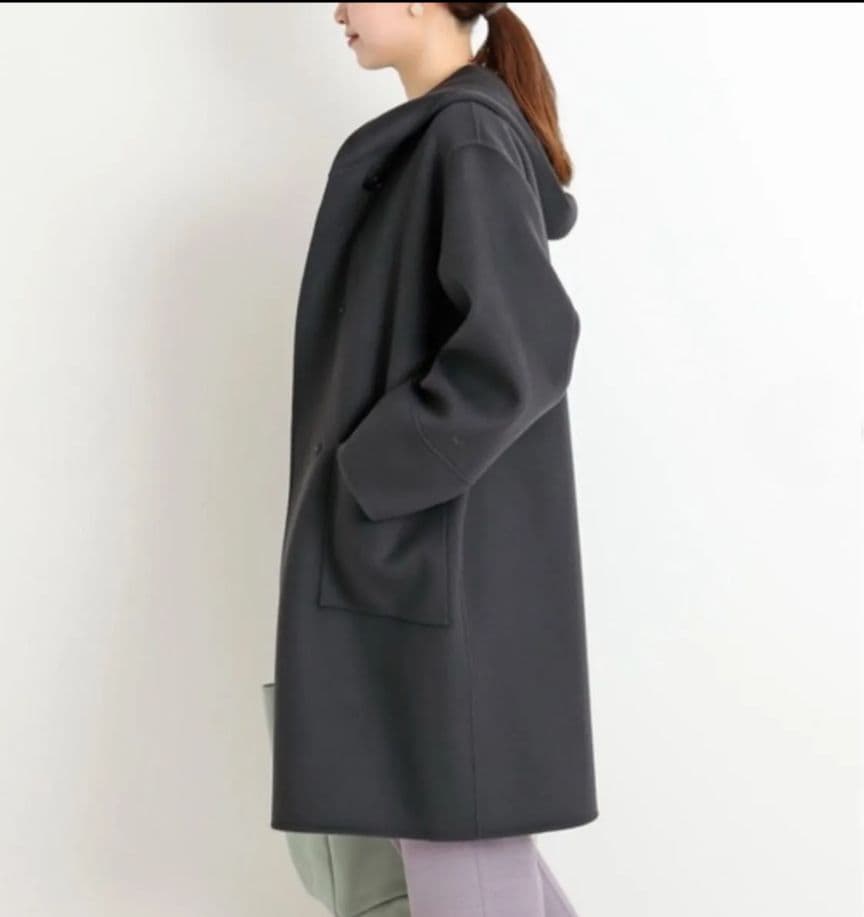 美品 IENA イエナ Hamiltonリバーフードコート グレー 38