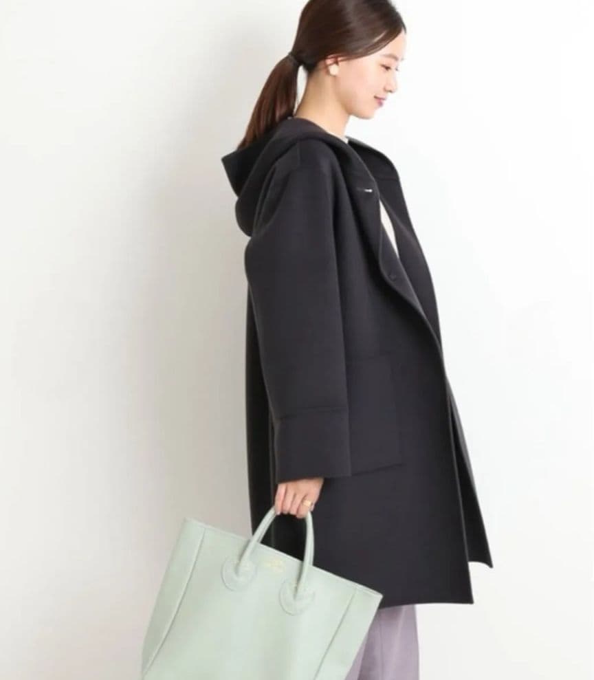 美品 IENA イエナ Hamiltonリバーフードコート グレー 38