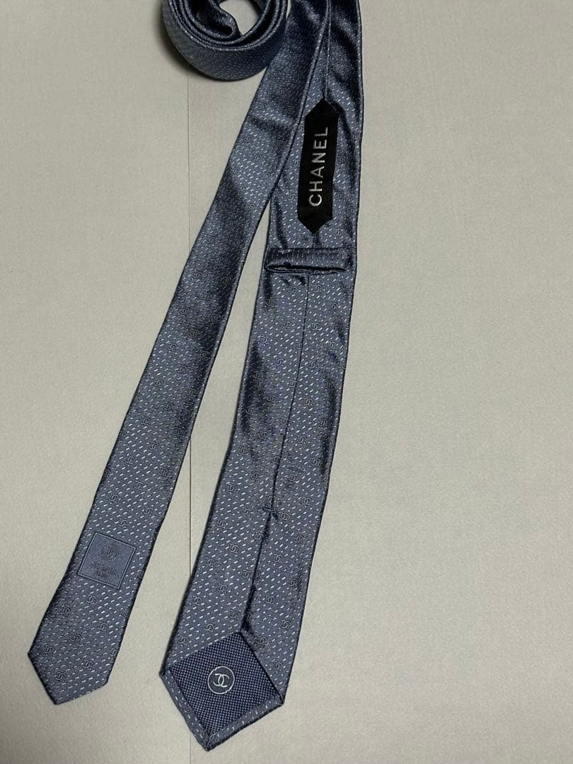 CHANEL　シャネル　ネクタイ　ブルー