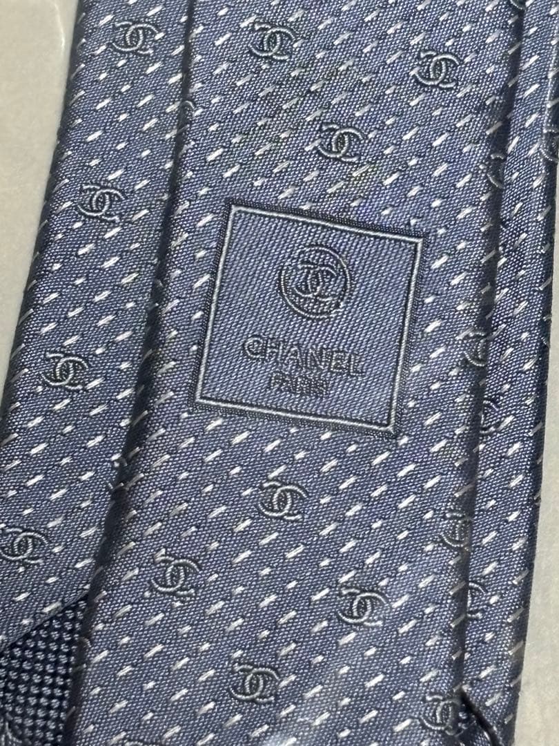 CHANEL　シャネル　ネクタイ　ブルー
