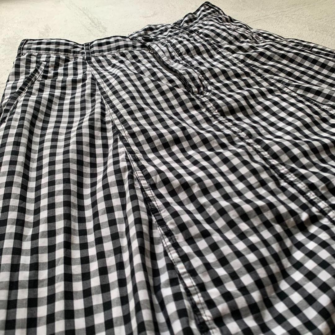 【美品】ブラックコムデギャルソン ギンガムチェック サルエルパンツ