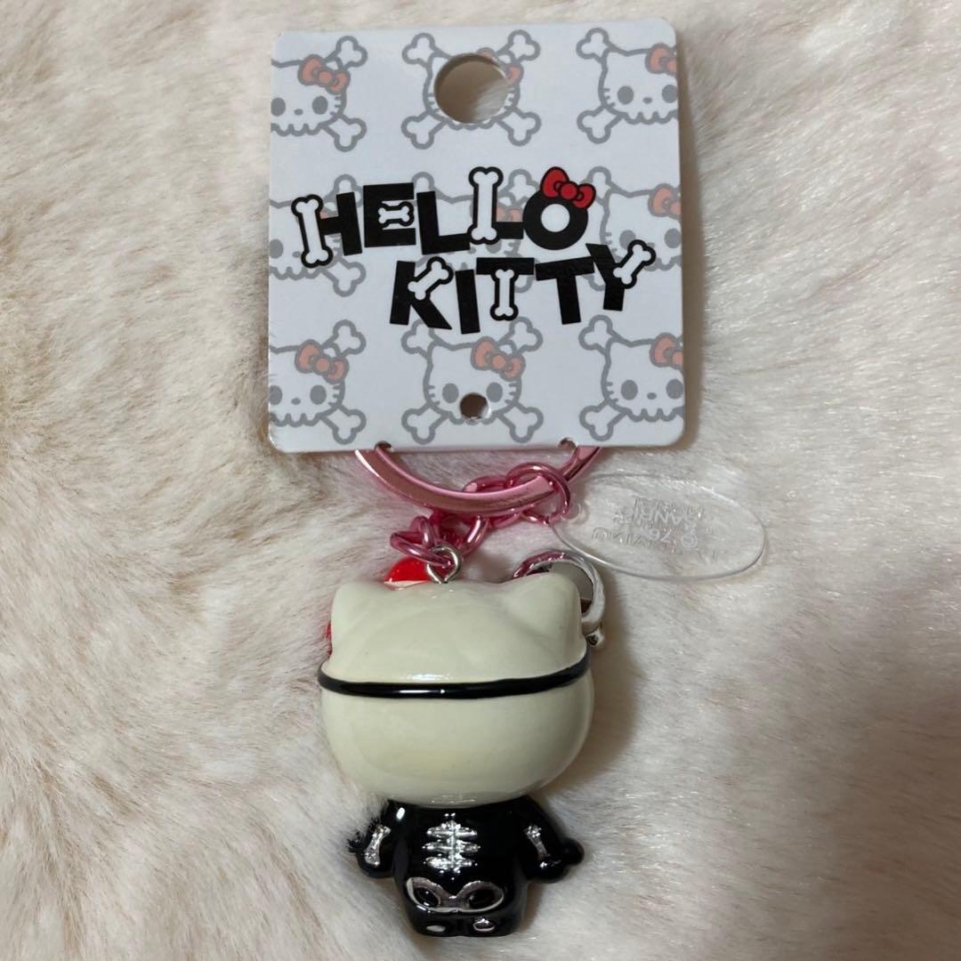 USJ ユニバーサルスタジオジャパン ハローキティ ガイコツ キーホルダー