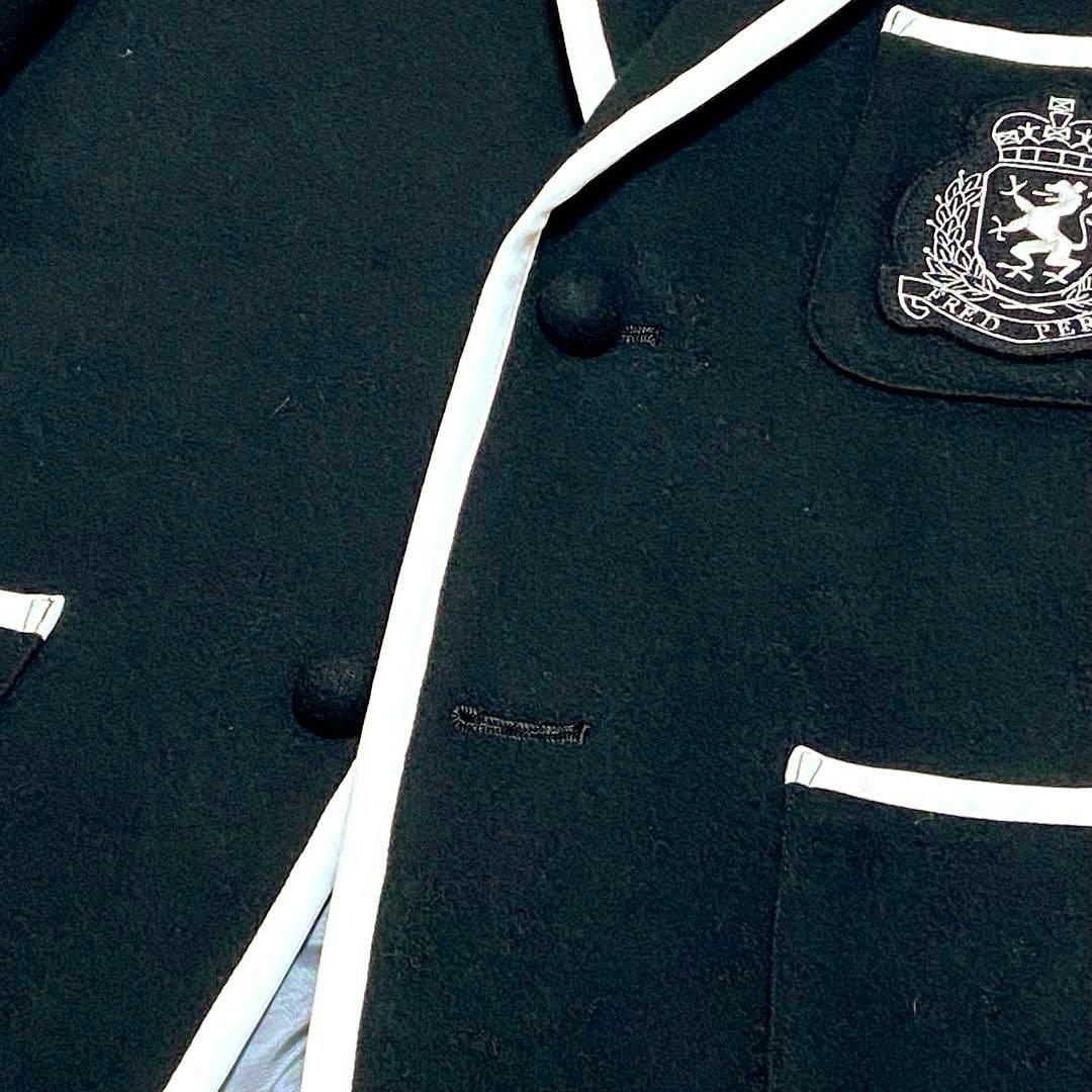 FRED PERRYジャケット パイピング シングル2ボタン アンコン 黒 M