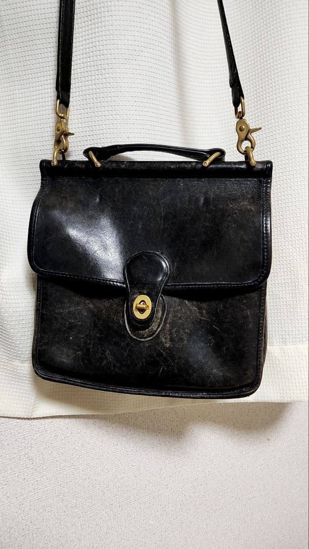 OLD COACH レザーショルダーバッグ　アメリカ製