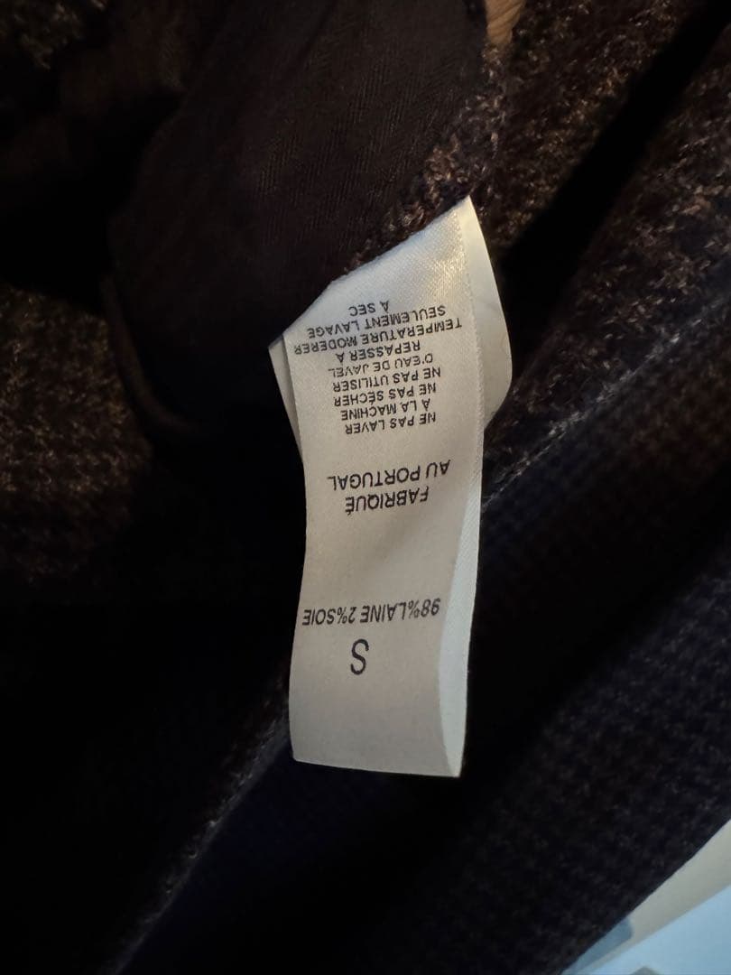 【S】STUSSYスーツダークブラウン千鳥柄美中古セットアップ