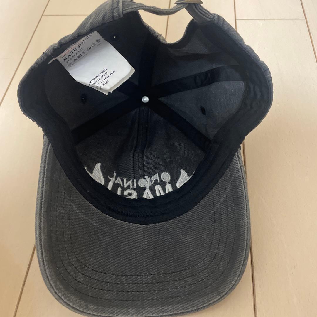 MASU グレー 刺繍ロゴ キャップ