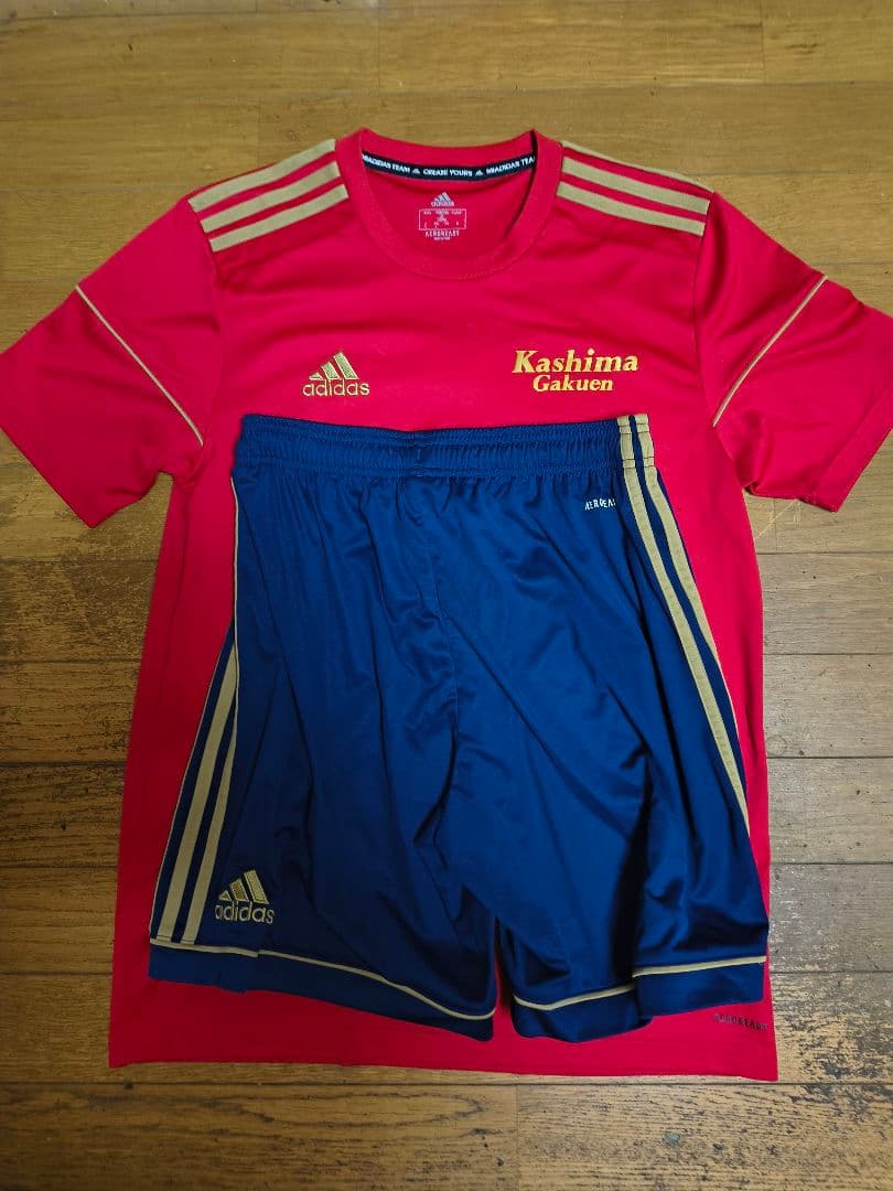 青たぬき！全国選手権準優勝　鹿島学園ユニ上下セット　アップ着　一桁背番号