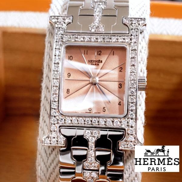 Mermaid　新品仕上げ済 エルメス Hウォッチ ダイヤベゼル（ダイヤ・