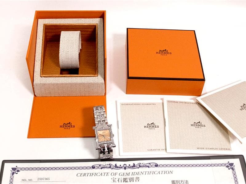 Mermaid　新品仕上げ済 エルメス Hウォッチ ダイヤベゼル（ダイヤ・