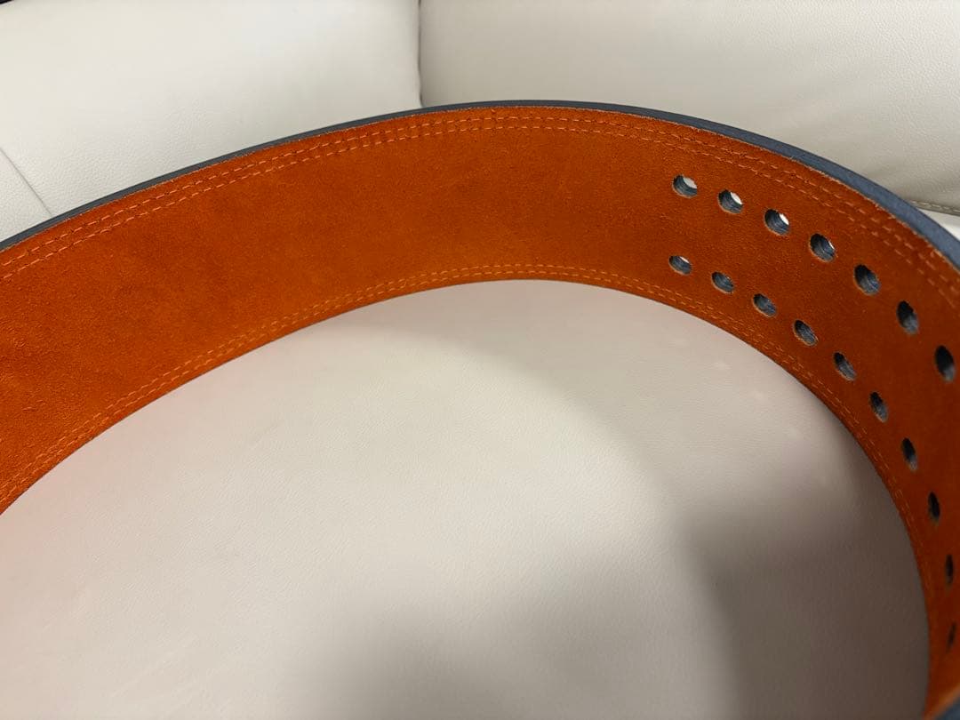 SBD トレーニング・パワーベルト グレー/オレンジ 10mm Lサイズ