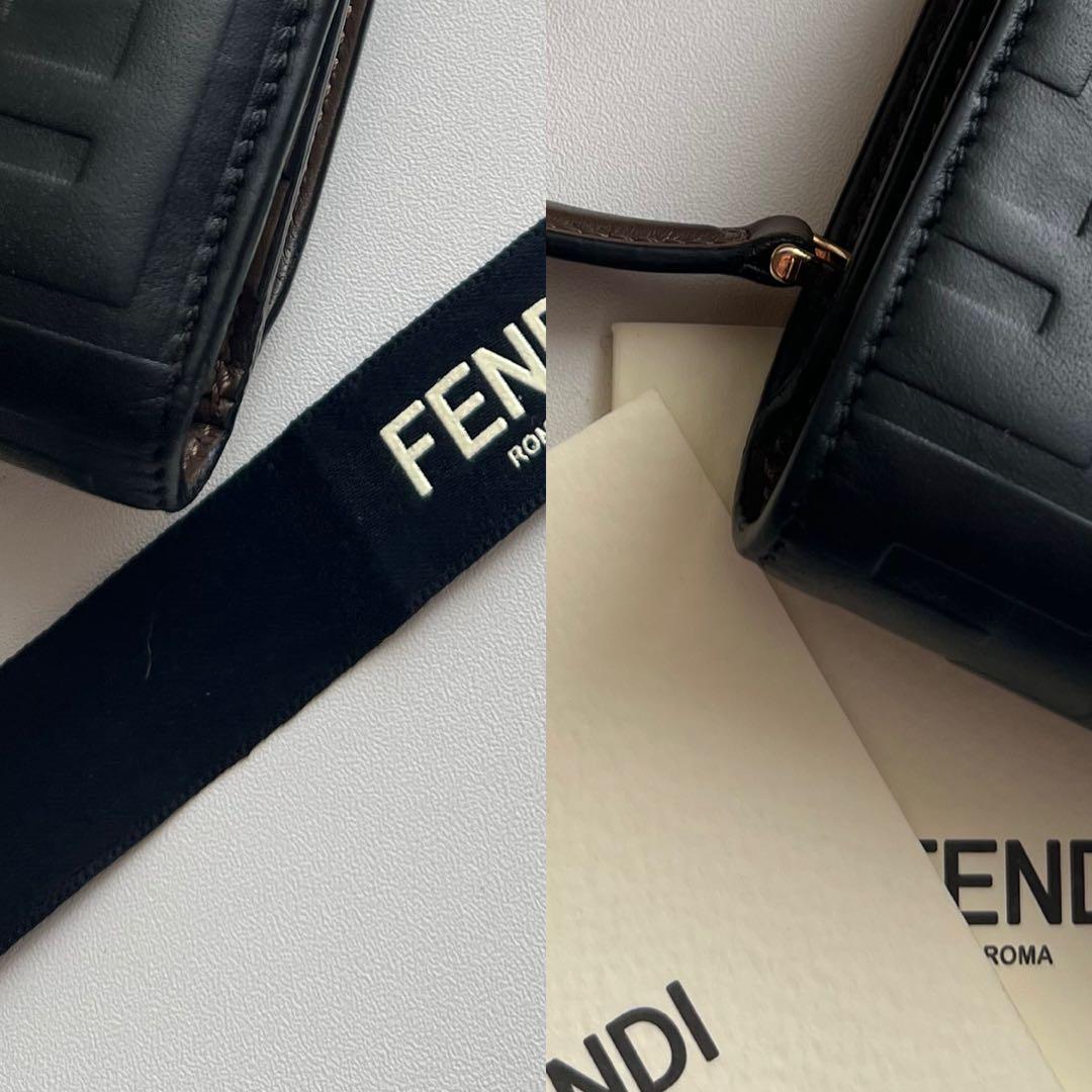 02 極上美品 FENDI フェンディ ズッカ 2つ折り財布